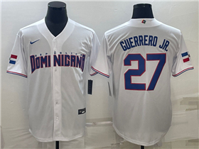 Dominican Republic Baseball #27 Vladimir Guerrero Jr. White 2023 World Baseball Classic Jersey