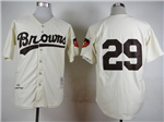 St. Louis Browns #29 Satchel Paige 1953 Throwback Cream Jersey