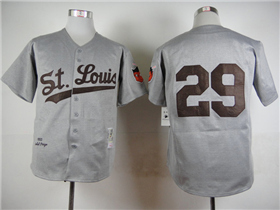 St. Louis Browns #29 Satchel Paige 1953 Throwback Gray Jersey