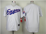 Montreal Expos White Pinstripe Throwback Team Jersey
