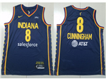 Indiana Fever #8 Sophie Cunningham Navy Explorer Edition WNBA Basketball Jersey