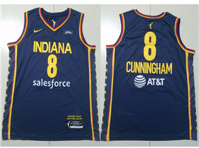 Indiana Fever #8 Sophie Cunningham Navy Explorer Edition WNBA Basketball Jersey