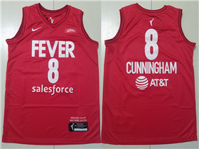 Indiana Fever #8 Sophie Cunningham Red Rebel Edition WNBA Basketball Jersey