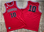 Slam Dunk Shohoku High School #10 Hanamichi Sakuragi Red Movie Basketball Jersey