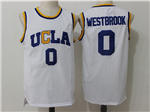 UCLA Bruins #0 Russell Westbrook White College Basketball Jersey