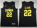 Iowa Hawkeyes #22 Caitlin Clark Black College Basketball Jersey