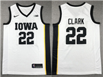 Iowa Hawkeyes #22 Caitlin Clark White College Basketball Jersey