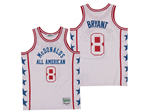McDonald's All-American Game #8 Kobe Bryant White Basketball Jersey