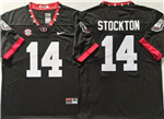 Georgia Bulldogs #14 Gunner Stockton Alternate Black College Football Limited Jersey