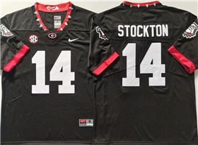 Georgia Bulldogs #14 Gunner Stockton Alternate Black College Football Limited Jersey
