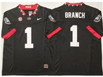 Georgia Bulldogs #1 Zachariah Branch Alternate Black College Football F.U.S.E. Limited Jersey