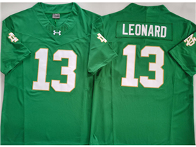 Notre Dame Fighting Irish #13 Riley Leonard Green College Football Limited Jersey