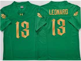 Notre Dame Fighting Irish #13 Riley Leonard Green College Football Limited Jersey