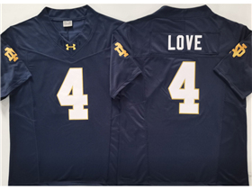 Notre Dame Fighting Irish #4 Jeremiyah Love Navy College Football Limited Jersey