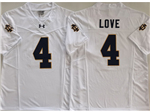 Notre Dame Fighting Irish #4 Jeremiyah Love White College Football Limited Jersey