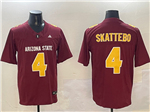 Arizona State Sun Devils #4 Cam Skattebo Red College Football F.U.S.E. Limited Jersey