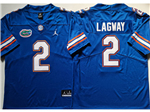 Florida Gators #2 DJ Lagway Blue College Football Jersey