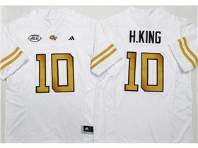 Georgia Tech Yellow Jackets #10 Haynes King White College Football F.U.S.E. Limited Jersey