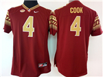 Florida State Seminoles #4 Dalvin Cook Red College Football Jersey