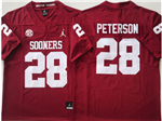 Oklahoma Sooners #28 Adrian Peterson Red College Football Jersey