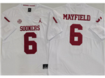 Oklahoma Sooners #6 Baker Mayfield White College Football Jersey