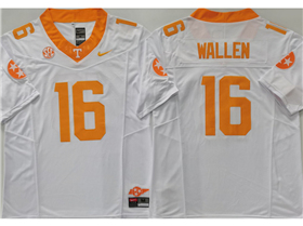 Tennessee Volunteers #16 Morgan Wallen White College Football F.U.S.E. Limited Jersey