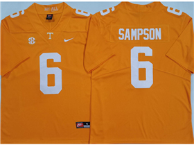 Tennessee Volunteers #6 Dylan Sampson Orange College Football Jersey