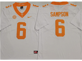 Tennessee Volunteers #6 Dylan Sampson White College Football Jersey