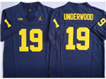 Michigan Wolverines #19 Bryce Underwood Navy College Football F.U.S.E. Limited Jersey