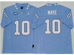 North Carolina Tar Heels #10 Drake Maye Light Blue College Football F.U.S.E. Limited Jersey