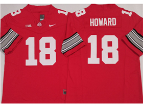 Ohio State Buckeyes #18 Will Howard Red College Football F.U.S.E. Limited Jersey