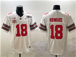Ohio State Buckeyes #18 Will Howard White 2025 College National Championship Limited Jersey