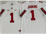 Ohio State Buckeyes #1 Quinshon Judkins White College Football Jersey