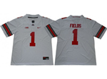 Ohio State Buckeyes #1 Justin Fields White College Football Jersey