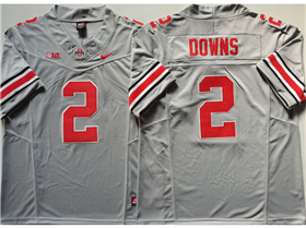 Ohio State Buckeyes #2 Caleb Downs Gray College Football F.U.S.E. Limited Jersey