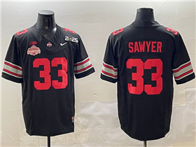 Ohio State Buckeyes #33 Jack Sawyer Black 2025 College National Championship Limited Jersey