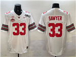 Ohio State Buckeyes #33 Jack Sawyer White 2025 College National Championship Limited Jersey