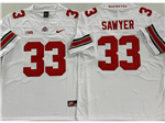 Ohio State Buckeyes #33 Jack Sawyer White College Football Jersey