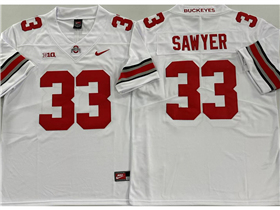 Ohio State Buckeyes #33 Jack Sawyer White College Football Jersey