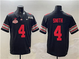Ohio State Buckeyes #4 Jeremiah Smith Black 2025 College National Championship Limited Jersey
