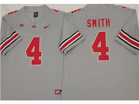 Ohio State Buckeyes #4 Jeremiah Smith Gray College Football F.U.S.E. Limited Jersey