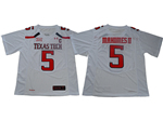 Texas Tech Red Raiders #5 Patrick Mahomes White College Football Jersey