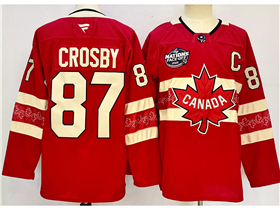 2025 4 Nations Face-Off Team Canada #87 Sidney Crosby Red Hockey Jersey
