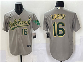 Oakland Athletics #16 Nick Kurtz Gray Limited Jersey