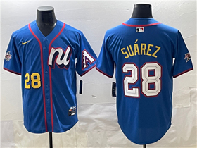 National League #28 Eugenio Suarez Blue 2025 MLB All-Star Edition Limited Jersey