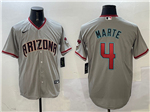 Arizona Diamondbacks #4 Ketel Marte Gray Limited Jersey