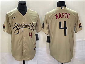 Arizona Diamondbacks #4 Ketel Marte Gold 2021 City Connect Cool Base Jersey 