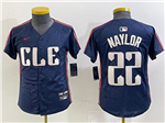 Cleveland Guardians #22 Josh Naylor Youth Navy 2024 City Connect Limited Jersey