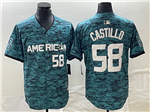 American League Seattle Mariners #58 Luis Castillo Teal 2023 MLB All-Star Game Jersey