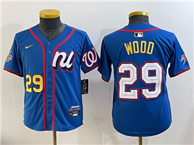 National League #29 James Wood Youth Blue 2025 MLB All-Star Limited Jersey